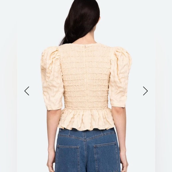 NWOT Sea XL Blouse with puff sleeves - Picture 2 of 5